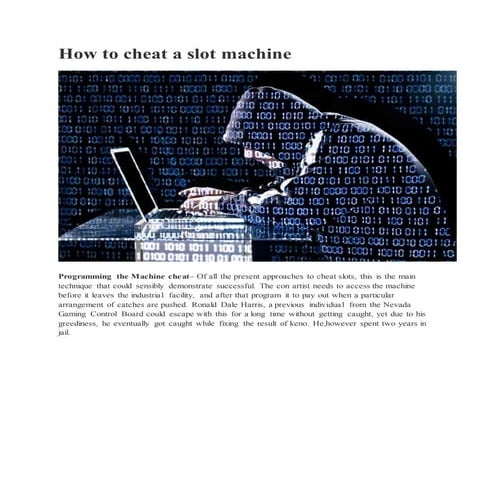 How to cheat a slot machine | DOCX