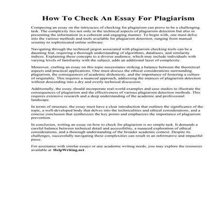 How To Check An Essay For Plagiarism. 5 Best Plagiarism Checker Solutions - T...