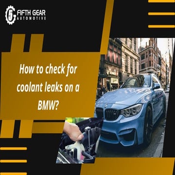 How to check for coolant leaks on a BMW car