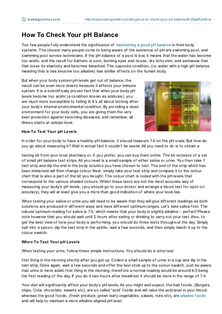 How To Check Your pH Balance