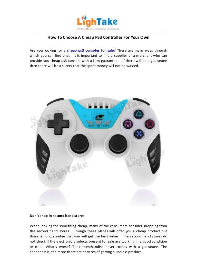 How to choose a cheap ps3 controller for your own