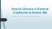 How to Choose a General Contractor ...