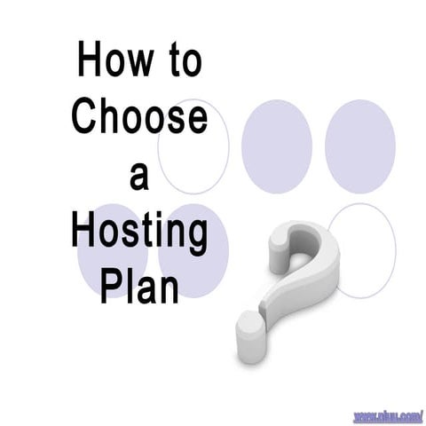 How to choose a hosting plan