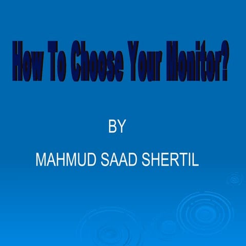 How To Choose A Monitor | PPT | Consumer Electronics | Technology ...
