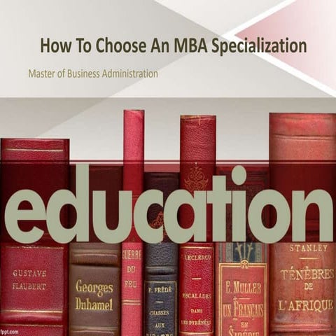 How to choose an mba specialization
