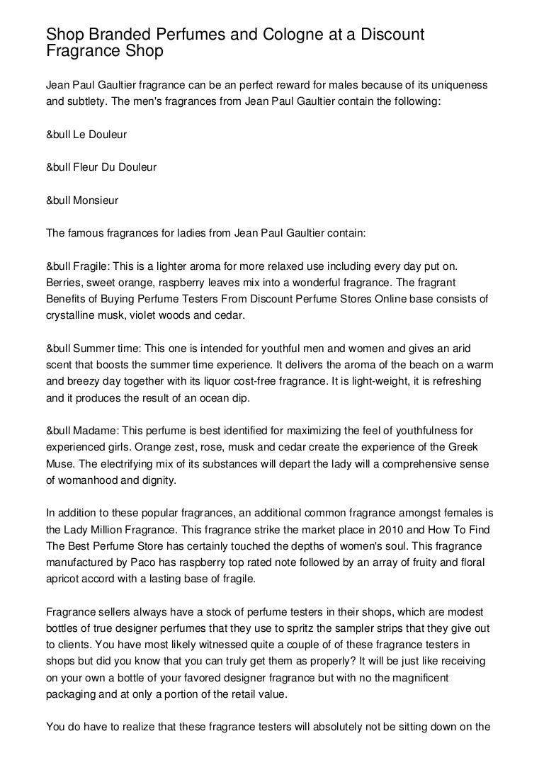 fragrance shop jean paul gaultier