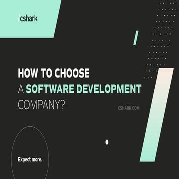 How to choose a software development company?