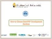 How to choose best php development ...