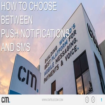 How to Choose Between Push Notifications and SMS | CM Telecom