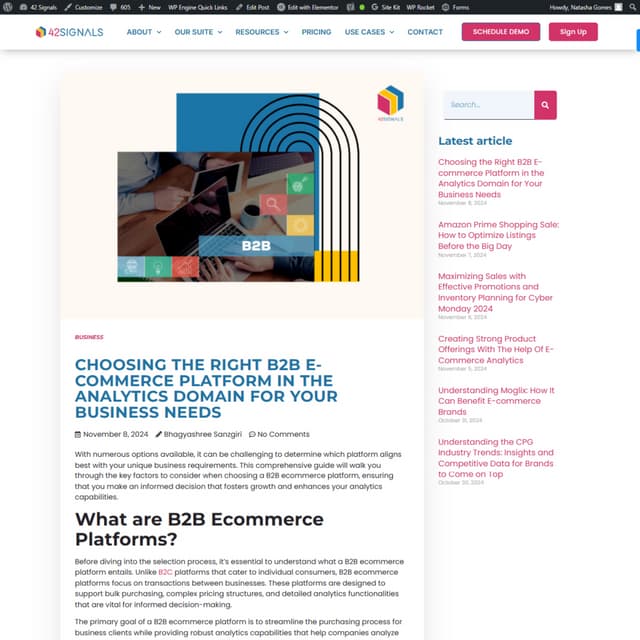 How to Choose Right B2B E commerce Platform for Analytics Needs -.pdf