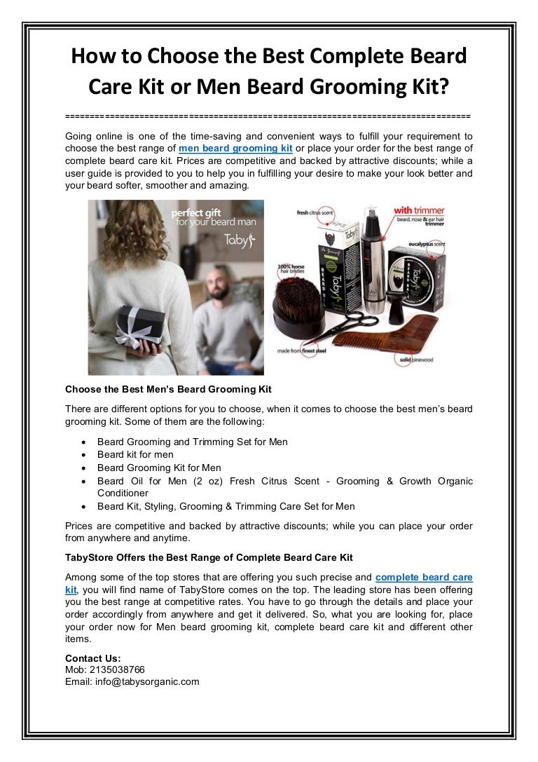 beard care grooming kit