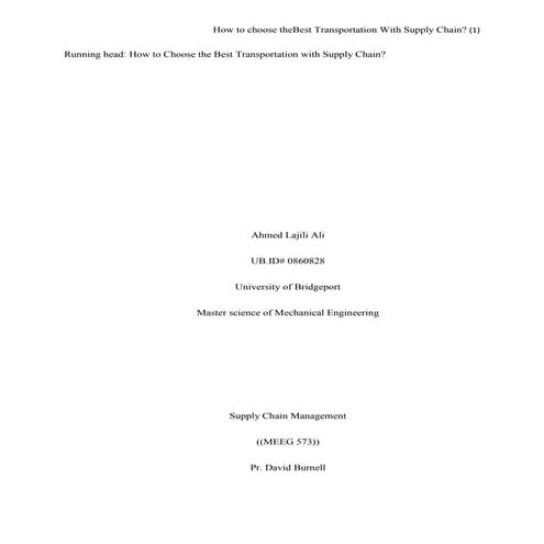 How to choose the best transportation with supply chain