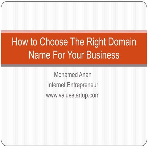 How to choose the right domain name for your business