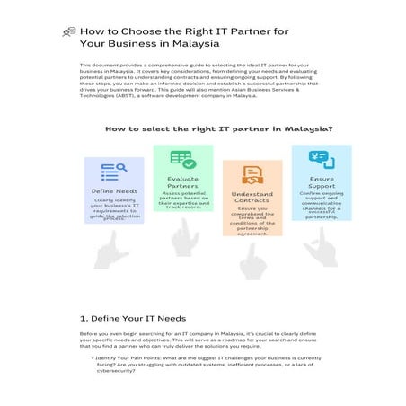How to Choose the Right IT Partner for Your Business in Malaysia | PDF