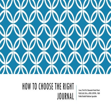 How to choose the right journal