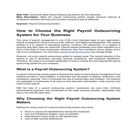 Case Study - Payroll Processing | PDF