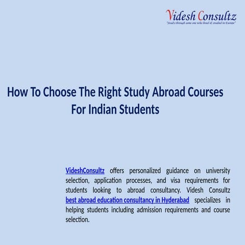 How To Choose The Right Study Abroad Courses For Indian Students