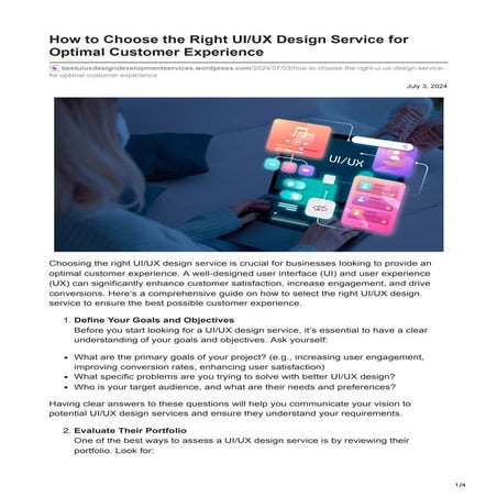 Hiring the Right UIUX Design Company | PDF
