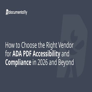 How to Choose the Right Vendor for ADA PDF Accessibility and Compliance in 2026