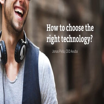 How to choose what tech to use | PDF