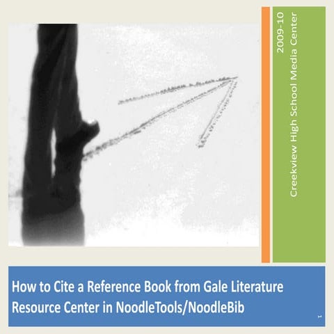 How To Cite a Reference Source from the GALE Literature Resource Center Datab...