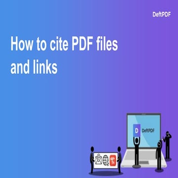 How to cite PDF properly