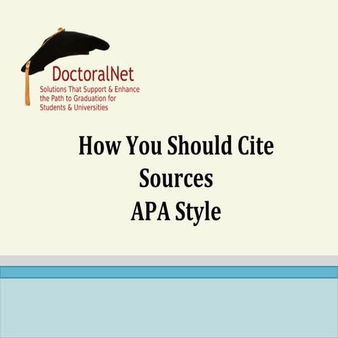 How to Cite Sources APA Style | PPT