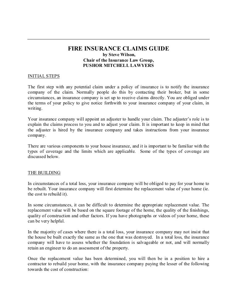 How to claim fire insurance process