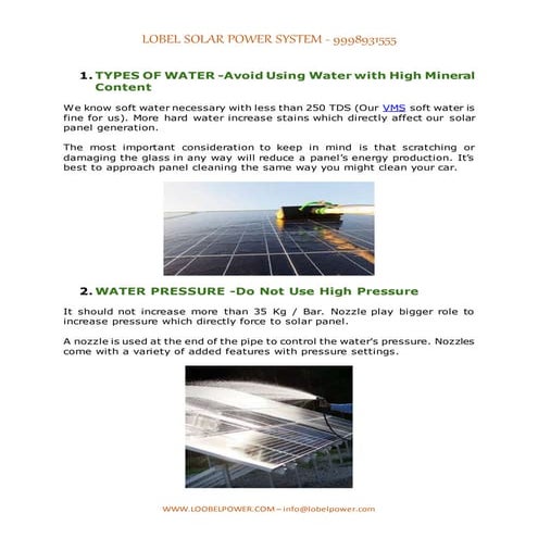 How to clean & What to care of solar PV module for better life ?