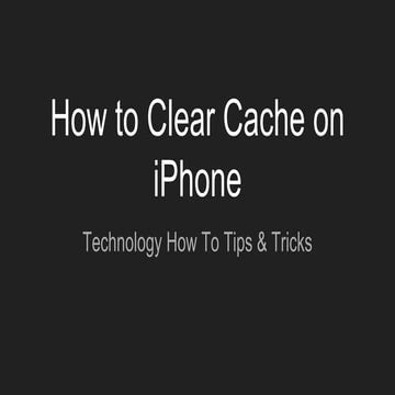 How to Clear Cache on iPhone