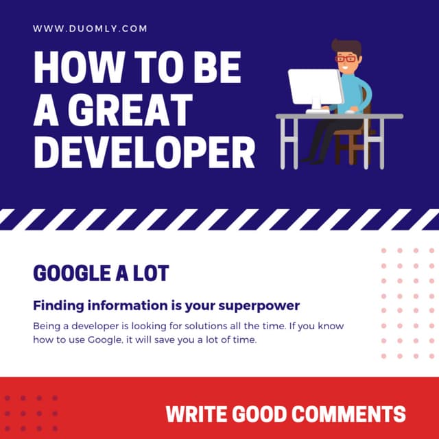 How to be a great programmer - tips by www.duomly.com