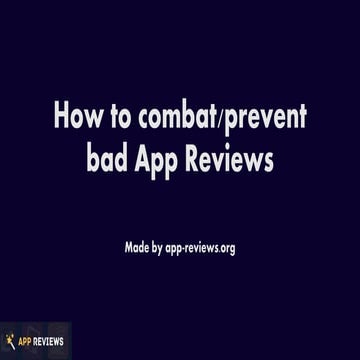 How to combat bad app reviews
