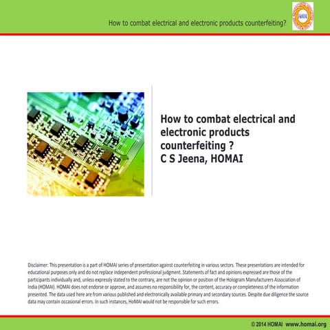 Counterfeit Part Awareness to prevent counterfeit issue | PDF