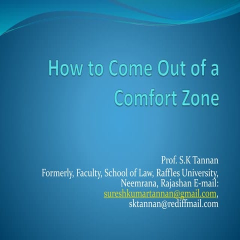 How to come out of a comfort zone ppt