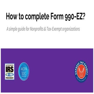 How to complete form 990 ez