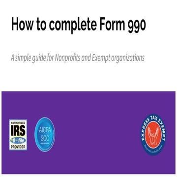 How to complete form 990 