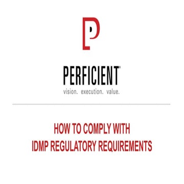 How to Comply with IDMP Regulatory Requirements