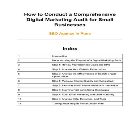 How to Conduct a Comprehensive Digital Marketing Audit for Small ...