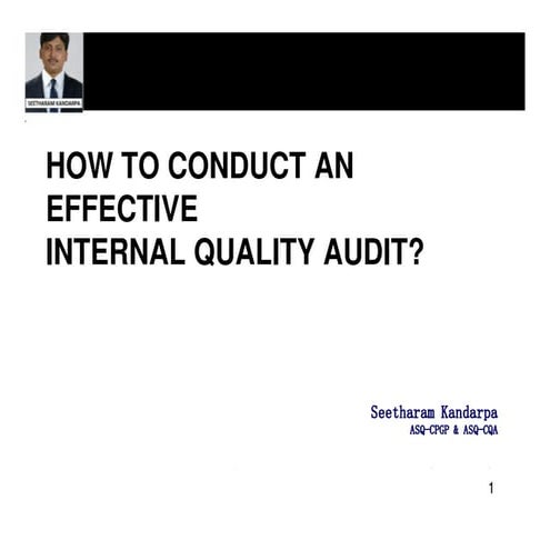 How to conduct an effective internal quality audit?