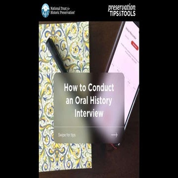 How to Conduct an Oral History Interview
