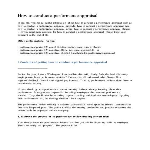 Performance appraisal form format | DOCX