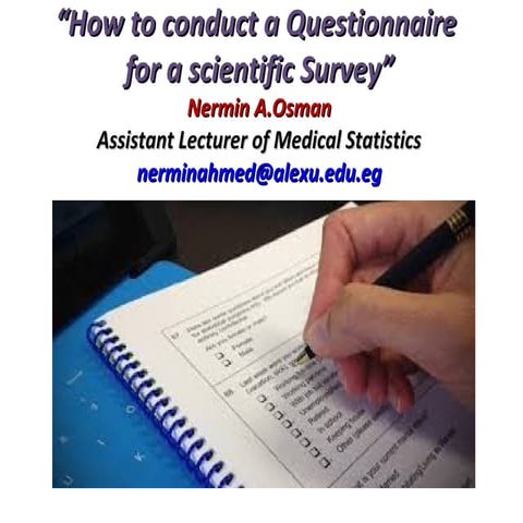 How to conduct a questionnaire for a scientific survey