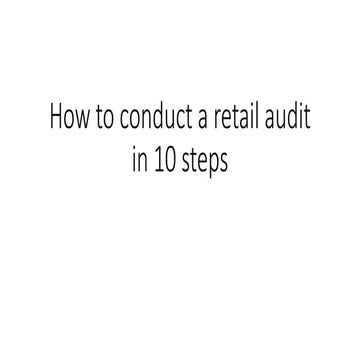 How to conduct a retail audit in 10 steps