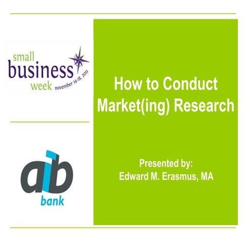 How To Conduct Market(Ing) Research