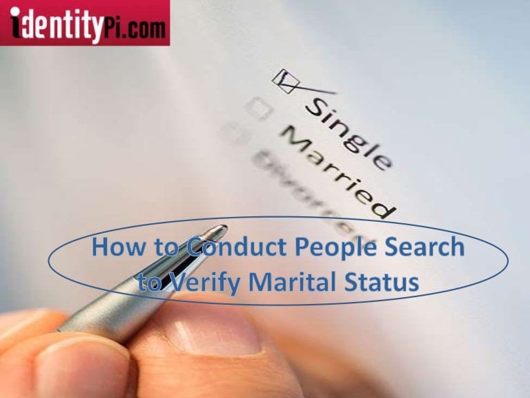 How to conduct people search to verify marital status