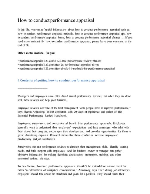 Writing a performance appraisal | DOCX