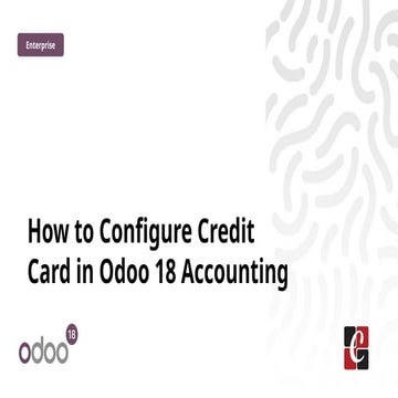 How to Configure Credit Card in Odoo 18 Accounting