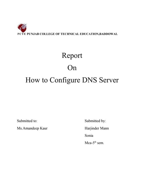 How to configure dns server(2)
