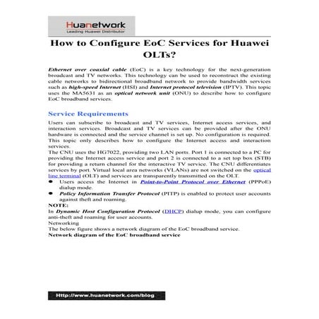 How to configure eo c services for huawei ol ts