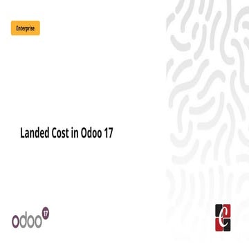 How to Manage Landed Cost in Odoo 18 Inventory | PPTX